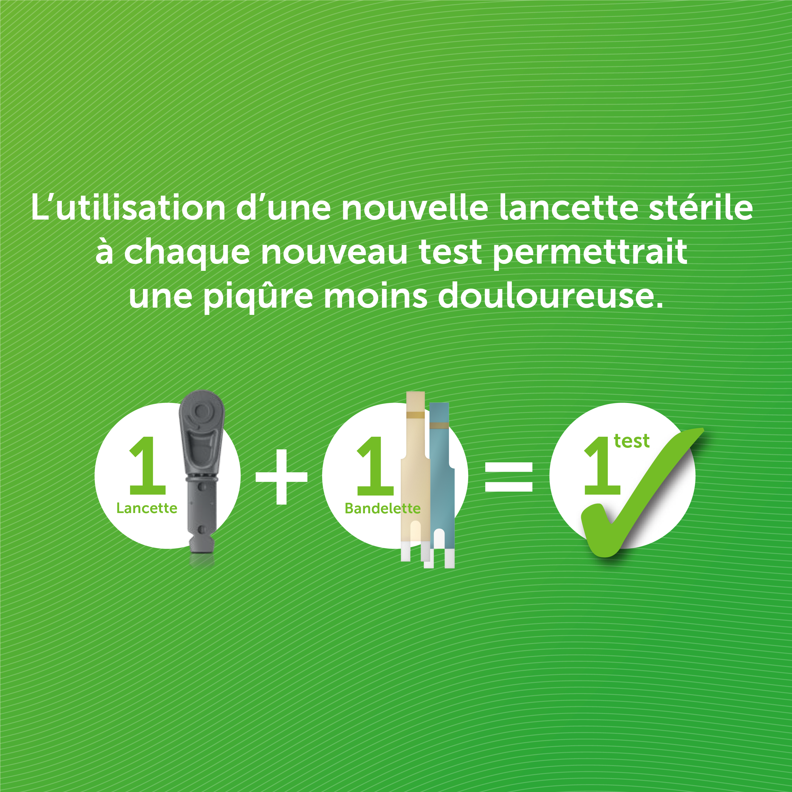 Utilisez une nouvelle lancette chaque fois que vous effectuez un test