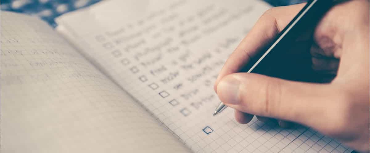 Een checklist opmaken